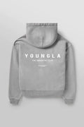 YOUNGLA- Grey Immortal Club Pullover Hoodie
