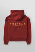 YOUNGLA- Maroon Immortal Club Pullover Hoodie