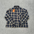 YOUNGLA- Blue Plaid Long-Sleeve Shirt
