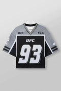 YoungLA x UFC Oversized V-Neck Mesh Jersey – Grey / Black "93" Graphic