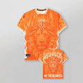YoungLA Heavyweight Oversized Soccer Jersey – Netherlands Orange / Crowned Lion & Flames